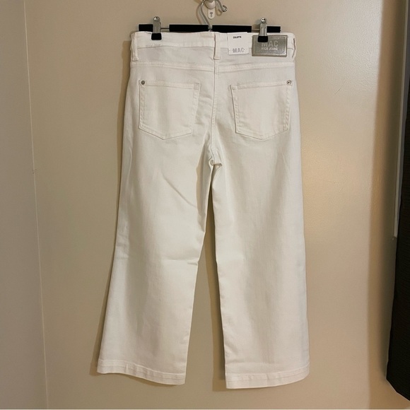 MAC Rich Jeans in White, Organic Cotton Rich Culotte Cropped Denim, Size… - Picture 6 of 14